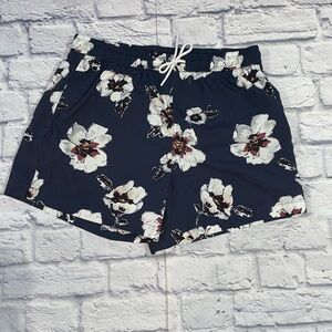 Abercrombie & Fitch Relaxed Stretch Swim Trunks Medium Shorts Drawstring Floral